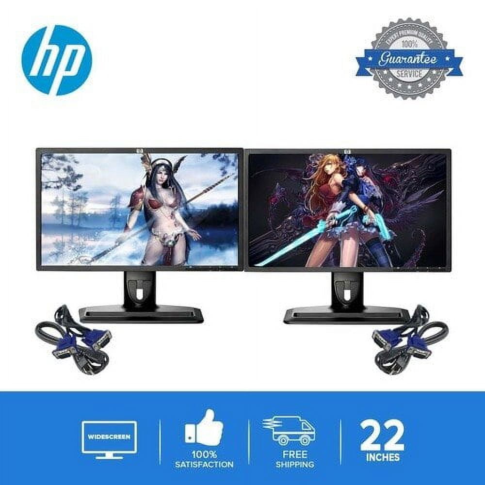 DUAL HP 22" WIDESCREEN LCD FLAT PANEL Used MONITOR SCREEN Used