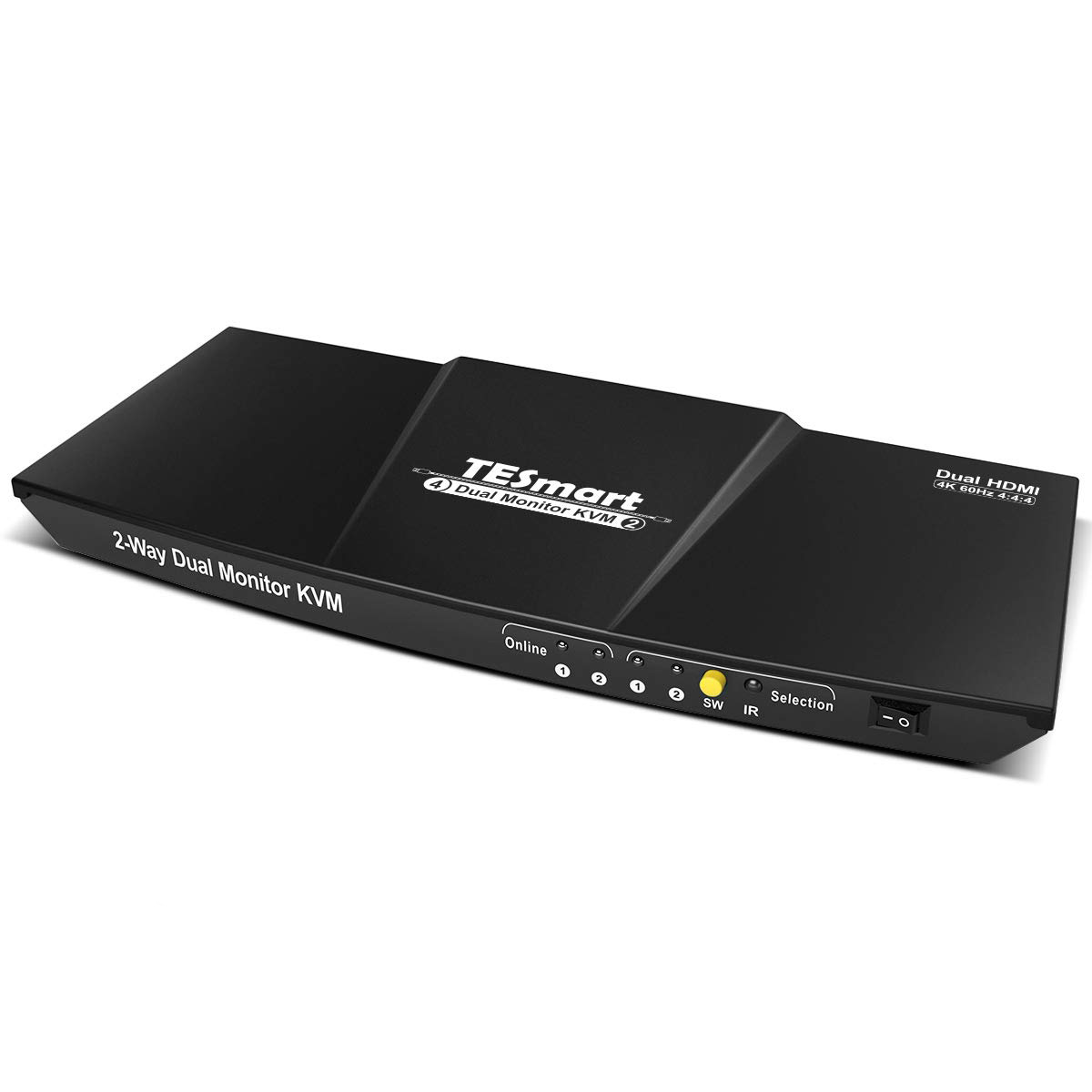 DUAL MONITOR 2-PORT KVM  HDMI + DISPLAYPORT  4K 60HZ UHD  AUDIO OUTPUT & USB SHARING  4X2 - image 1 of 5
