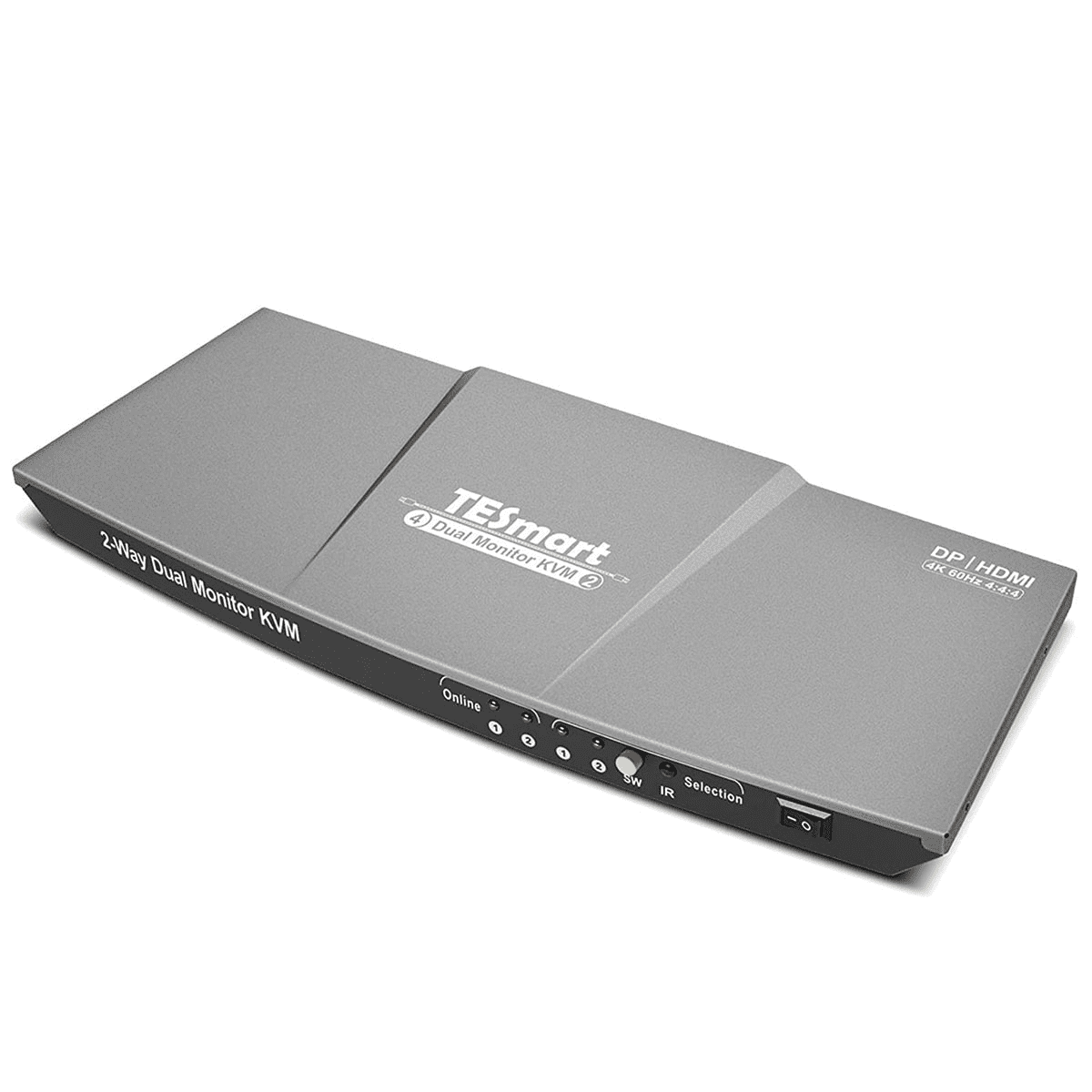 DUAL MONITOR 2-PORT KVM HDMI + DISPLAYPORT 4K 60HZ UHD AUDIO OUTPUT ...