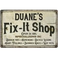 thumbnail image 1 of DUANE'S Fix-It Shop Sign Grandpa Dad Wall Décor 8 x 12 Matte Finish Metal 108120006218, 1 of 1