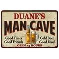 thumbnail image 1 of DUANE'S Man Cave Gift Metal Sign 8 x 12 Matte Finish Metal 108120011218, 1 of 1