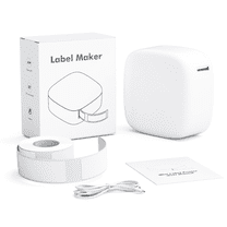 DUANJY Label Maker Machine with Tape, Wireless Small Label Makers,with One 14x30mm Tape, Versatile App for Home Office Organization, Storage & Craft Labeling, White