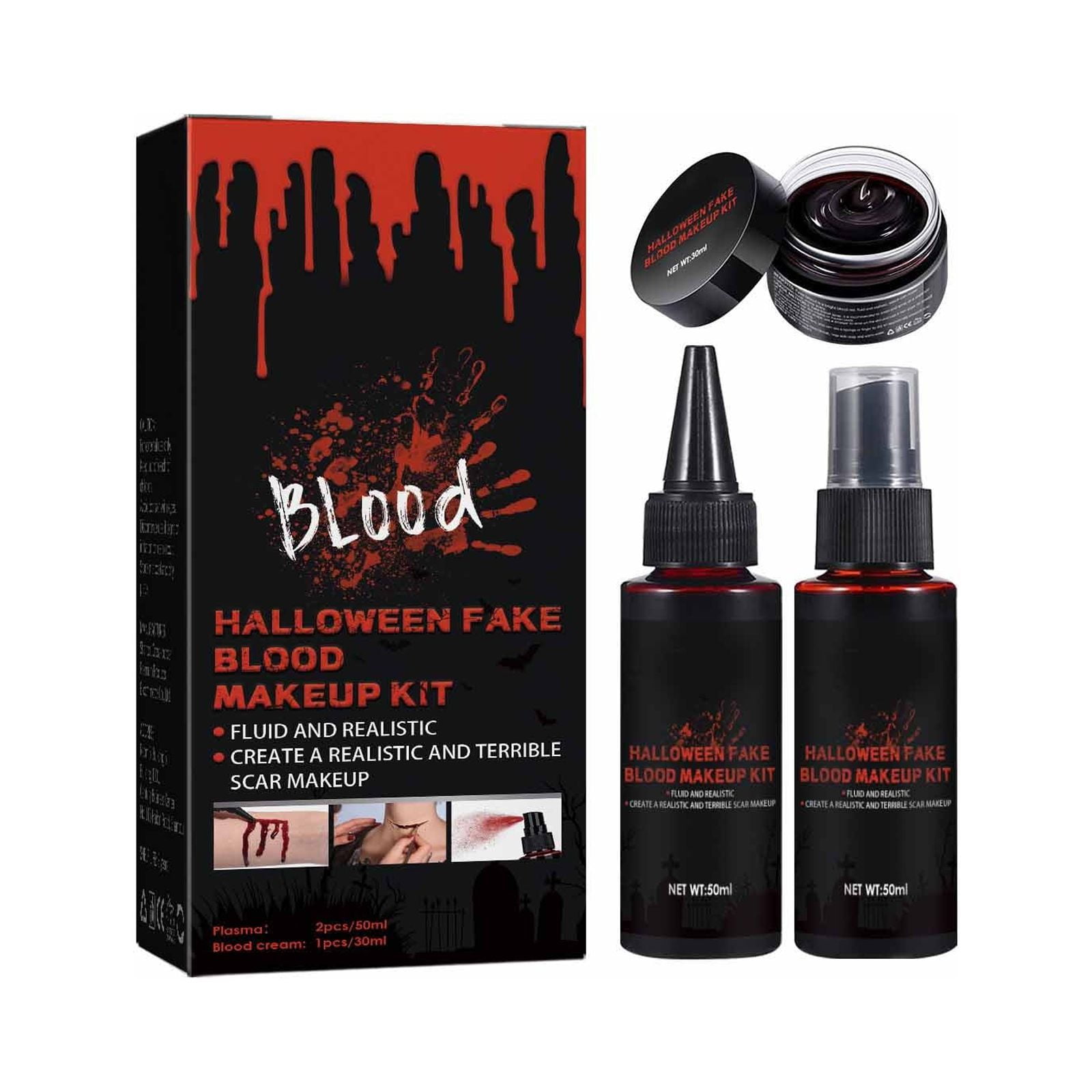 3PCS Makeup Kit Scary Atmosphere Realistic Skin Wax Special