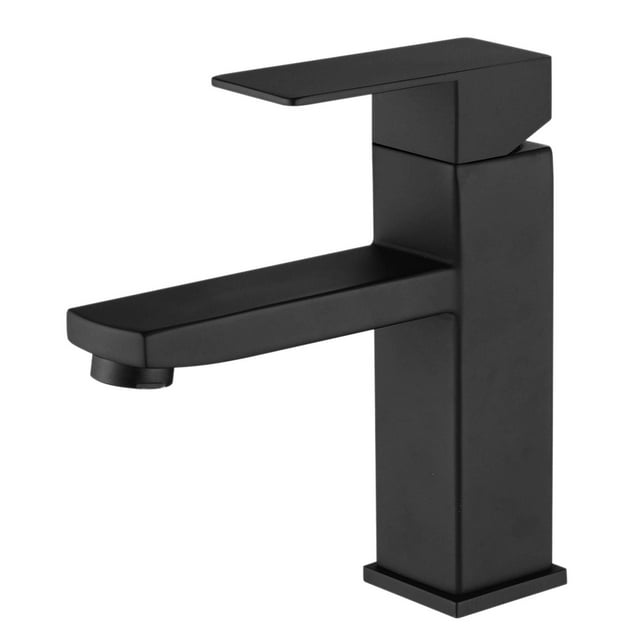 Black Bathroom Faucet with Sink Up Drain Stainless Steel