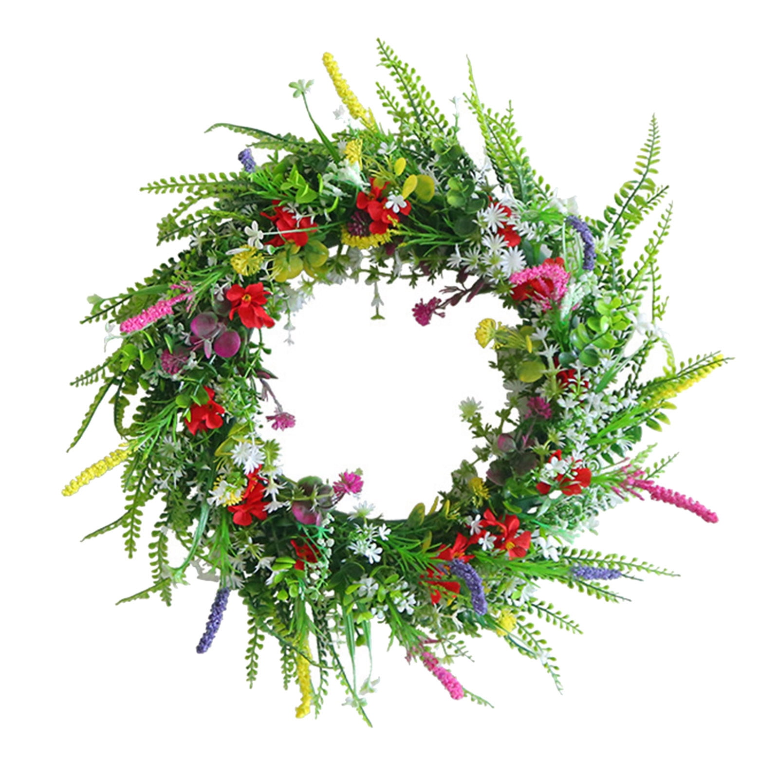 New Texas Wildflower Wreath Wall Hanging Spring Flower Rattan