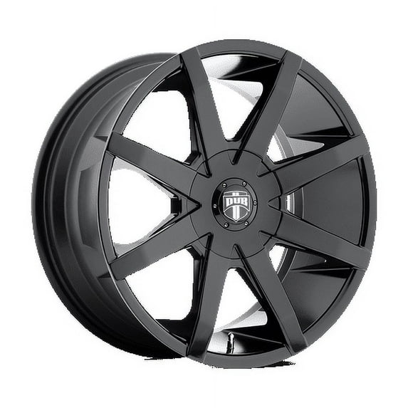 DUB 1PC Aluminum Rim S110 PUSH 22X9.5in Gloss Black Finish, S110229597+25