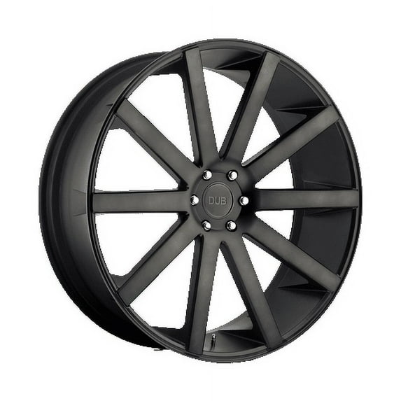 DUB 1PC Aluminum Rim S121 SHOT CALLA 22X9in Matte Black Double Dark Tint Finish, S121229065+38