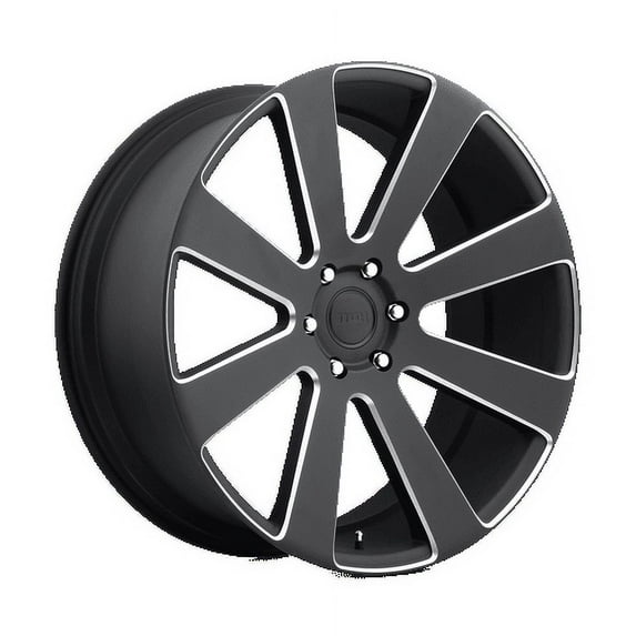 DUB 1PC Aluminum Rim S187 8-BALL 24X10in Matte Black Milled Finish, S187240089+30