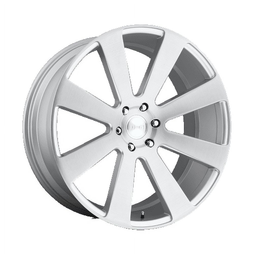 DUB 1PC Aluminum Rim S213 8-BALL 24X10in Gloss Silver Brushed Finish, S213240077+20