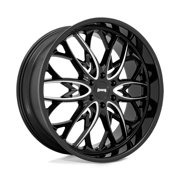 DUB 1PC Aluminum Rim S263 OG 22X9.5in Gloss Black Milled Finish, S263229584+25