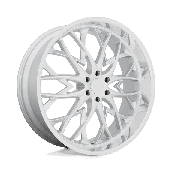 DUB 1PC Aluminum Rim S264 OG 22X9.5in Silver with Diamond Cut Lip Finish, S264229589+30