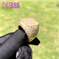 thumbnail image 1 of DUBSS Iced Out Rings for Men Prong Setting Real Gold Plated Hip Hop Jewelry, 1 of 1