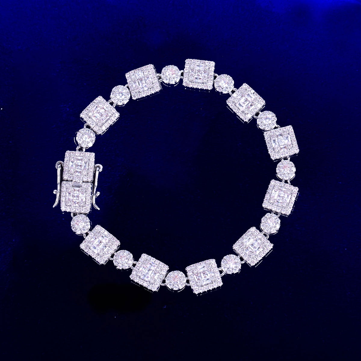 DUBSS Icon Tennis Bracelet for Men Micro Pave Prong Setting Cubic Zirconia Hip Hop Jewelry