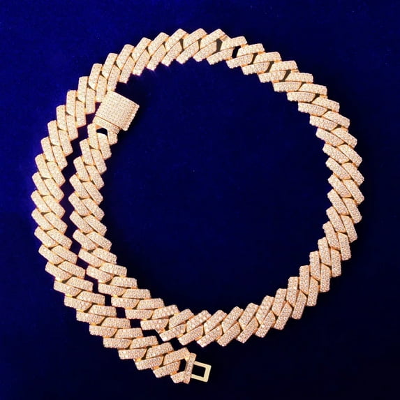 DUBSS Miami Cuban Link Chain for Men Necklace Choker Charms Gold Color Iced Out Fashion Jewelry