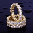 thumbnail image 1 of DUBSS Tennis Rings for Men Bling Charm Real Gold Plated Hip Hop Jewelry, 1 of 6