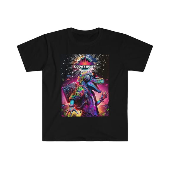 DUBSTEP SF - DJ Funky Dinosaur - Unisex Softstyle T-Shirt