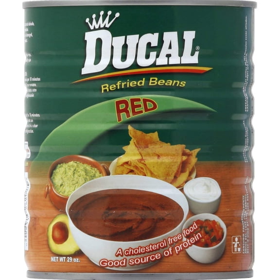 DUCAL REGULAR REFRIED RED BEAN NO ADDITIVES 29 OZ (Pack of 2)
