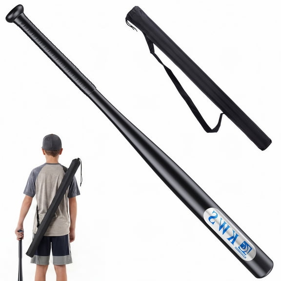 DUCHATY 30" Youth Baseball Bat Weighted Swing Trainer – Carbon Steel Practice Bat for Kids & Teens, Non-Slip Grip, Black