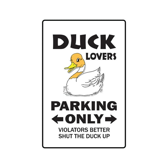 DUCK LOVERS Parking Decal crossing peking hunter hunting | Indoor/Outdoor | 9" Tall