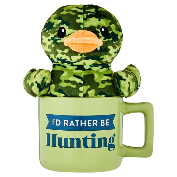Duck Plush in I'd Rather Be Hunting Mug, Camouflage, Father's Day by Way To Celebrate