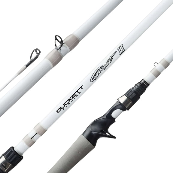 Duckett Ghost II Casting Fishing Rod, 7'2" Heavy Power, Fast Action, 1-Piece Graphite Blank