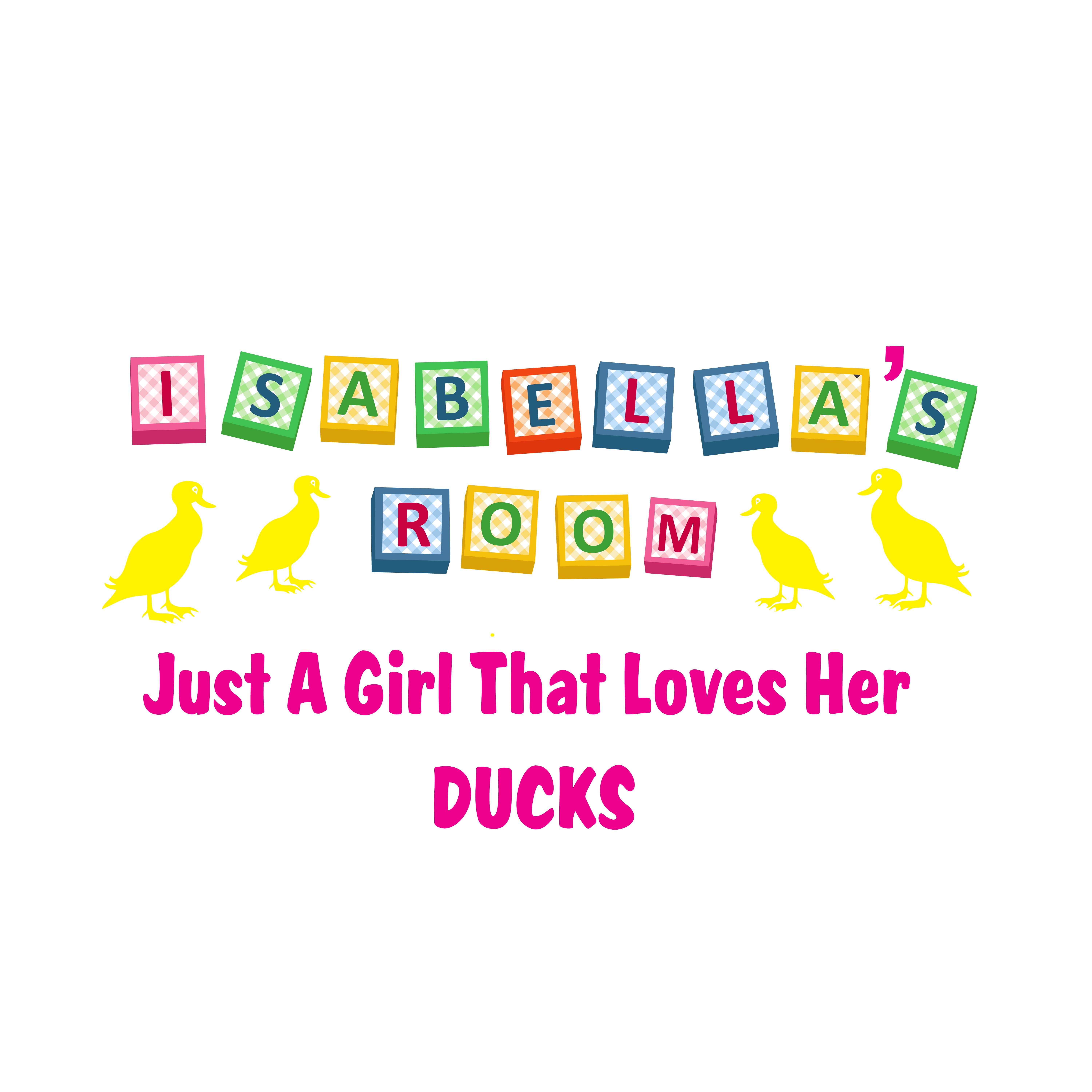 DUCKS - Adhesive Home Kids Playroom Customized Name Lettering Art ...