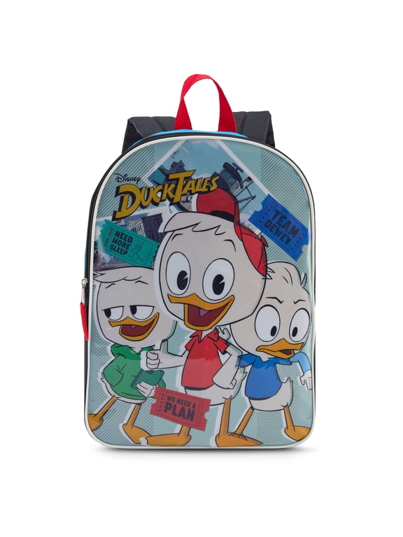 DUCKTALES, 15" Boys' Backpack with Padded Straps & Zip Compartment - Ideal Toddler Bookbag for School & Travel