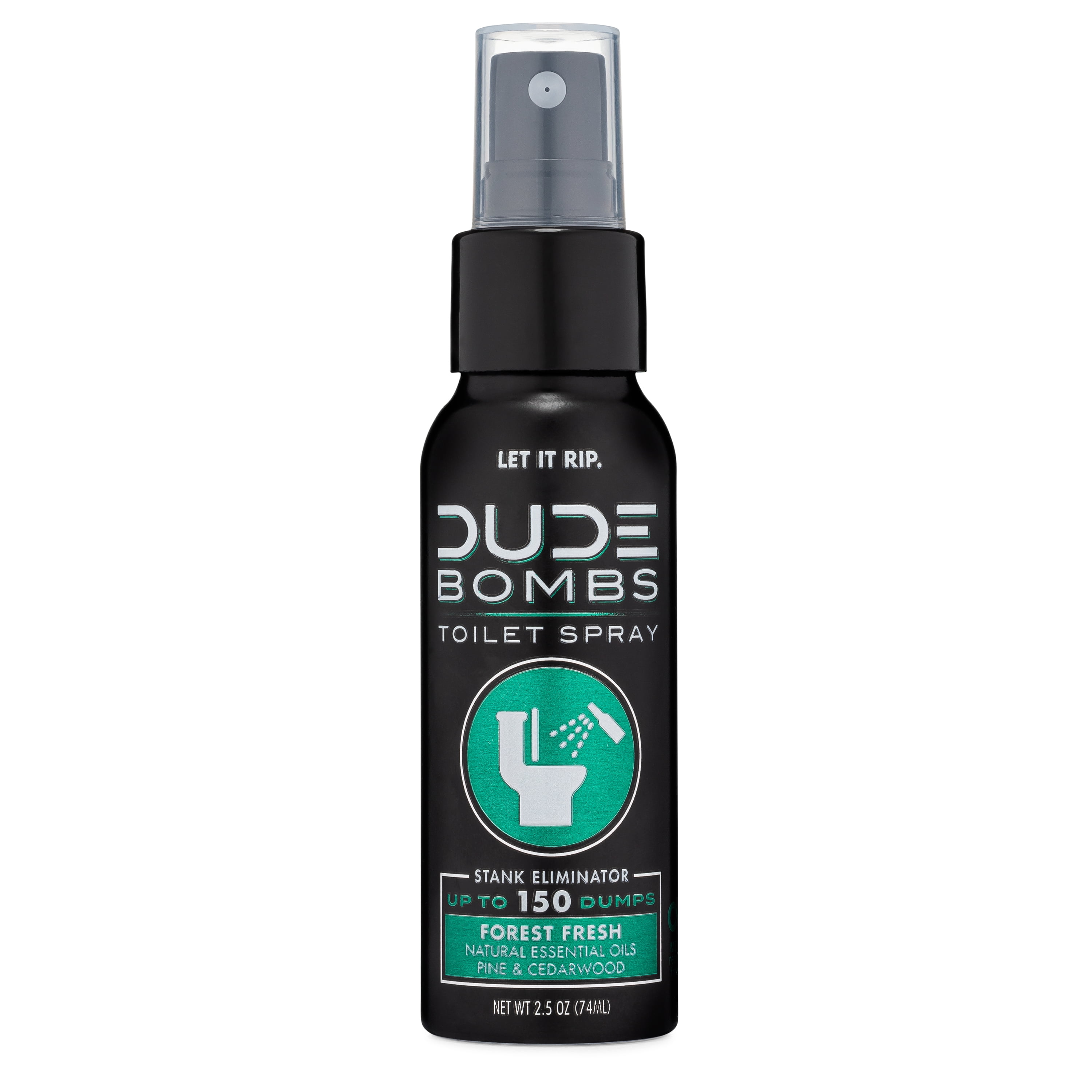 DUDE Bombs Toilet Freshener Spray, Forest Fresh Scent, 2.5 fl oz