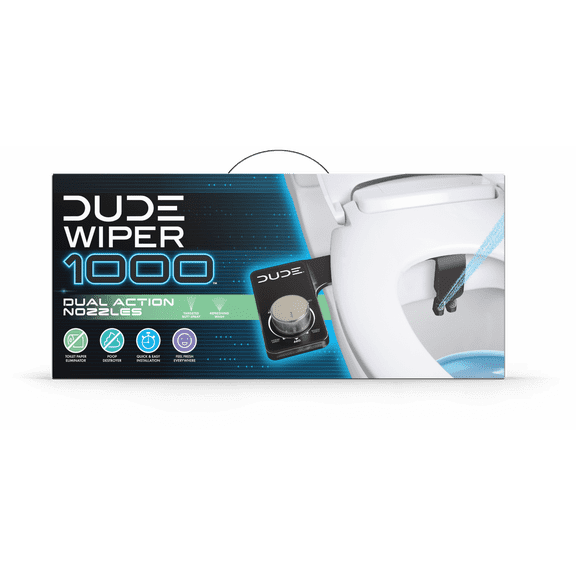 DUDE WIPER 1000™ Bidet Attachment, Black