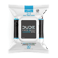 DUDE Wipes Cleansing Wipes, 2in1 Face and Body Wipes, Unscented, 30