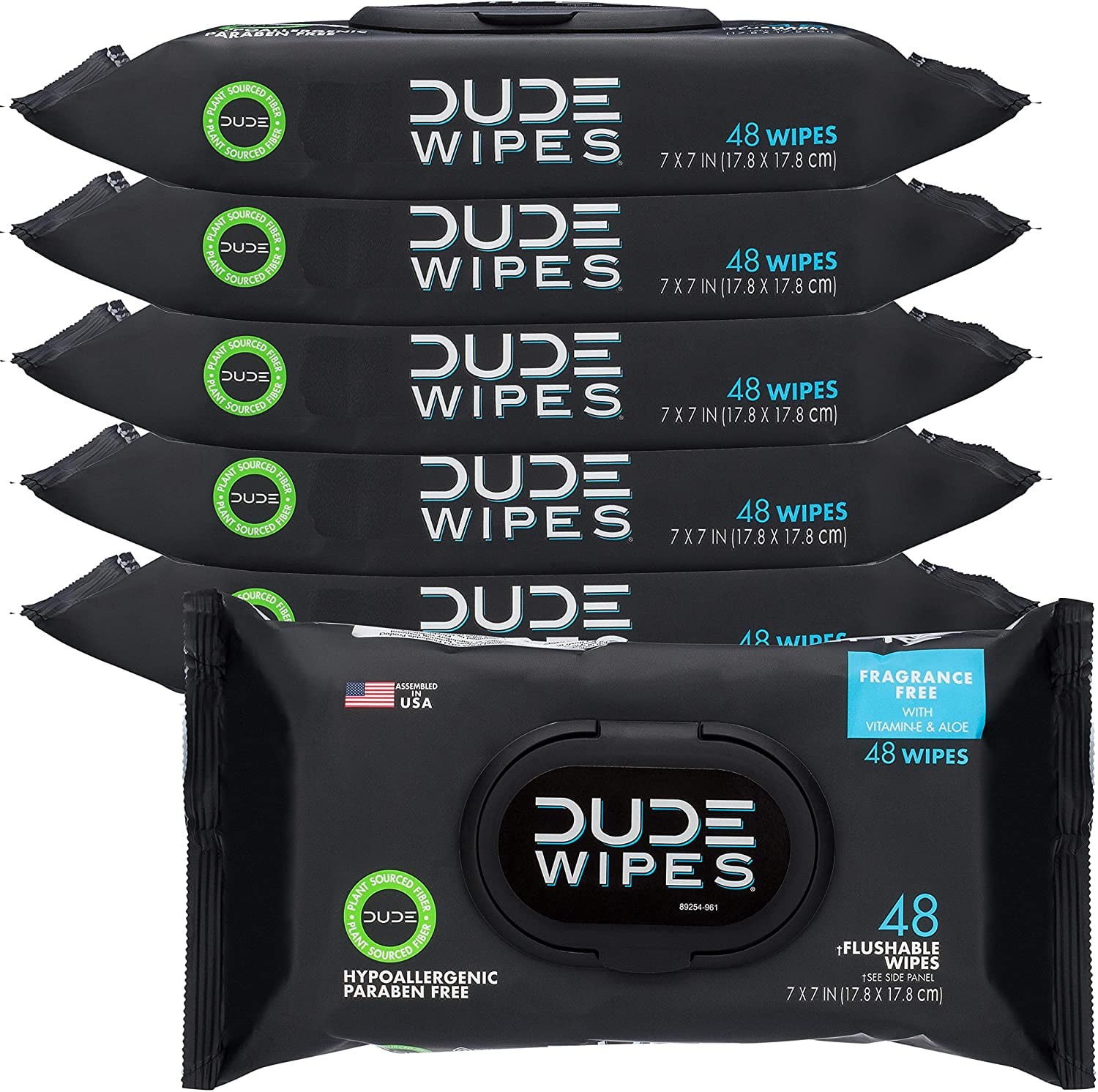 DUDE Wipes Flushable Wipes Dispenser, Unscented Wet Wipes with Vitamin