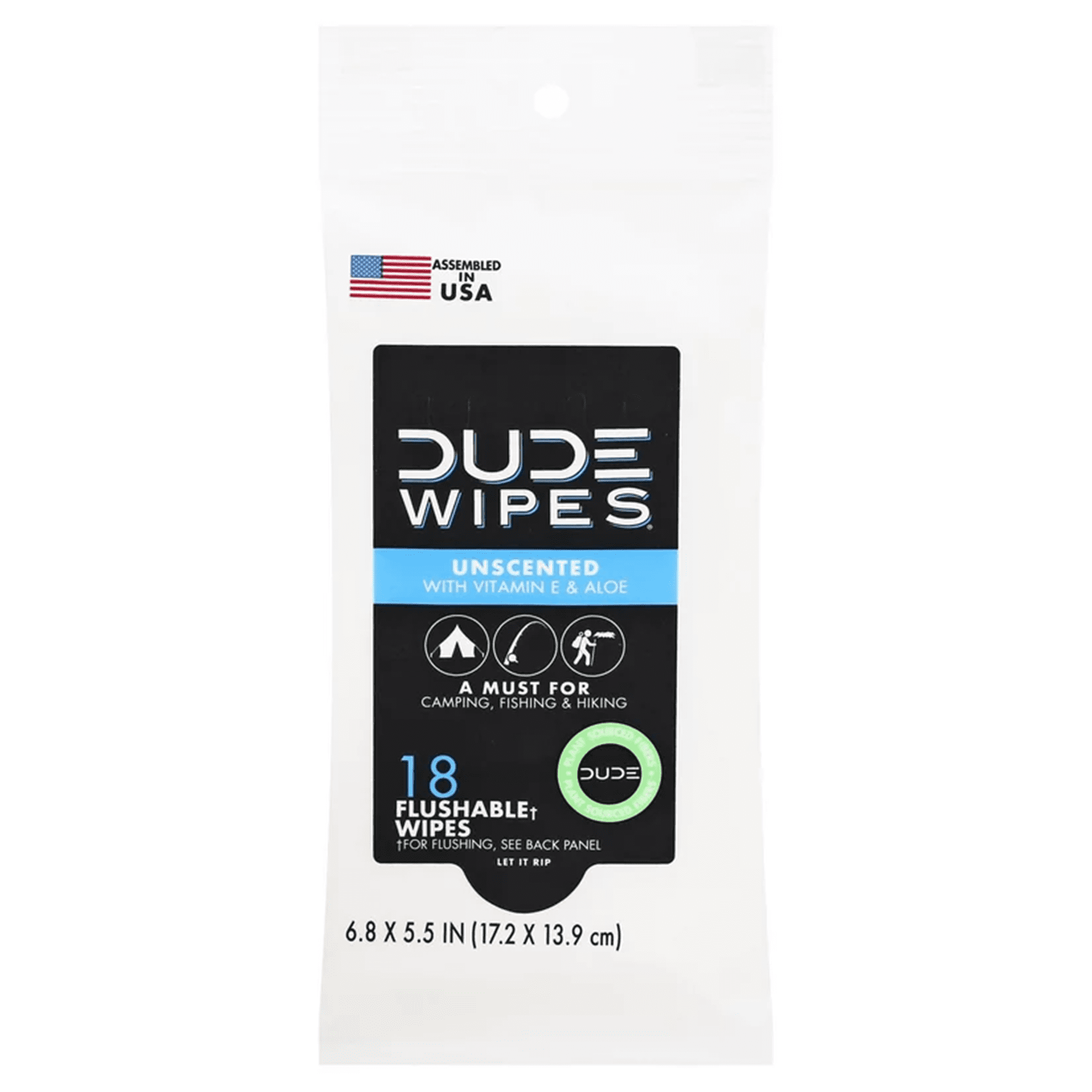 DUDE Wipes Flushable Wipes, Unscented XL Wet Wipes to Use with Toilet
