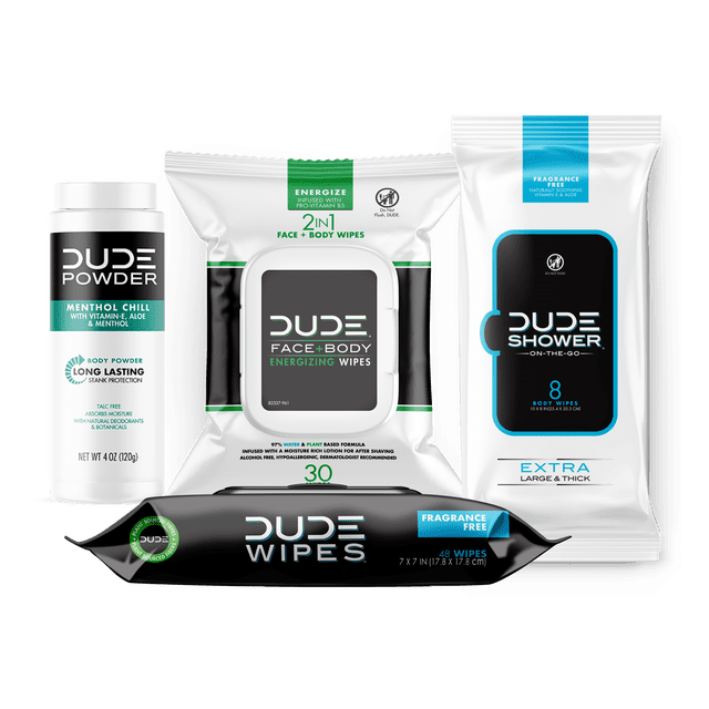 DUDE Wipes Head to Toe Ultimate Combo Kit
