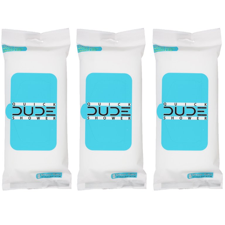 Dude Shower Body Wipes 8-Pack 