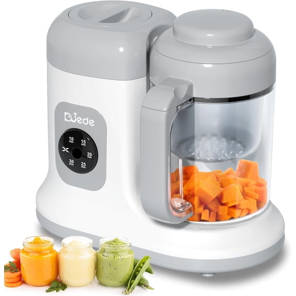 DUEDE Baby Food Maker - One Button Control Processor Steamer|Puree Blender Machine|Auto Cooking & Stirring, Cooking Nutritious Homemade Food for Infants & Toddlers, White