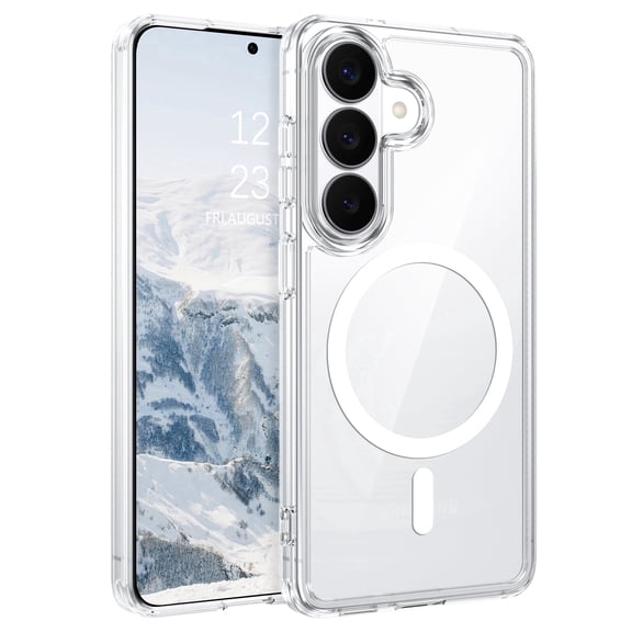 DUEDUE Case for Samsung Galaxy S26–Slim Magnetic Transparent Shell, 8ft Drop Tested Protection, Precise Camera Guard, WFS Eligible