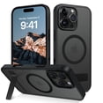 thumbnail image 1 of DUEDUE Magnetic Protective Case for iPhone 16 Pro Max, Black Matte Finish, Military-Grade Drop Protection with Built-in Kickstand, Compatible with MagSafe, 1 of 7