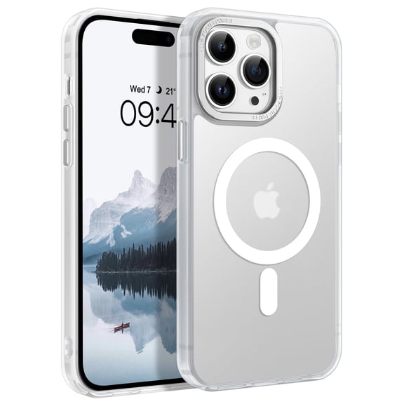 DUEDUE iPhone 14 Pro Max Case 6.7", Compatible with MagSafe, Magnetic Slim Matte Shockproof Case For iPhone 14 Pro Max, White