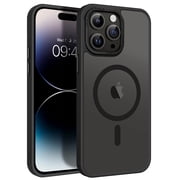 DUEDUE Magnetic iPhone 14 Pro Max Case 6.7",Compatible with Mag-Safe,Translucent Matte Slim Shockproof Case for iPhone 14 Pro Max,Black