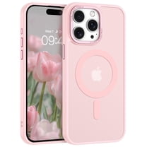 DUEDUE Magnetic for iPhone 15 Pro Max Case 6.7"[Compatible with Mag safe] Slim Translucent Shockproof Drop Protection Phone Case for iPhone 15 Pro Max, Pink