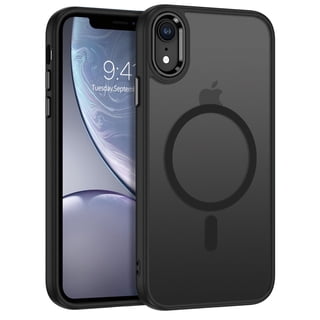 DUEDUE Magnetic iPhone XR Case 6.1", Anti-Scratch Anti-Yellow Case MagSafe Compatible, Translucent Matte Slim Shockproof Case For iPhone XR, Black