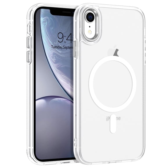 DUEDUE Magnetic iPhone XR Case 6.1", Anti-Scratch Anti-Yellow Case MagSafe Compatible, Translucent Matte Slim Shockproof Case For iPhone XR, White