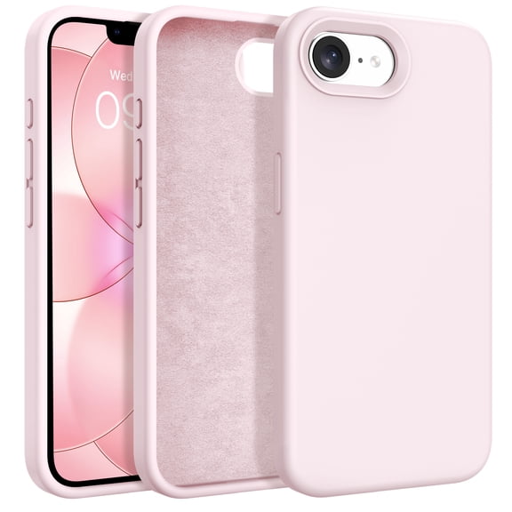 DUEDUE Silky Liquid Silicone Case for iPhone 16e and iphone 17e, Pink