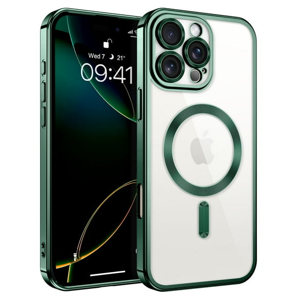 DUEDUE iPhone 16 Pro Max Case 6.9" Compatible with Mag-Safe, Magnetic Matte Slim Shockproof Case for iPhone 16 Pro Max, Green