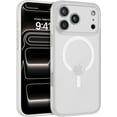 thumbnail image 1 of DUEDUE iPhone 17 Pro Case 6.3" Compatible with MagSafe, Magnetic Slim Matte Shockproof Cover Case For iPhone 17 Pro, White, 1 of 7