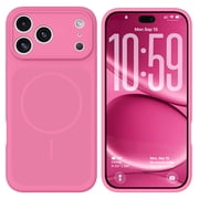 DUEDUE iPhone 17 Pro/iPhone 18 Pro Case, Compatible with MagSafe, Liquid Silicone Shockproof Protective Case with Microfiber Lining and Camera Protection for iPhone 17 Pro/iPhone 18 Pro, Barbie Pink
