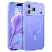 DUEDUE for iPhone 17 Pro Max and 18 Pro Max Case, Compatible with MagSafe, Camera Protection, Military-Grade Drop Protection, Shockproof Slim Translucent Matte Anti-Slip Phone Case, Purple