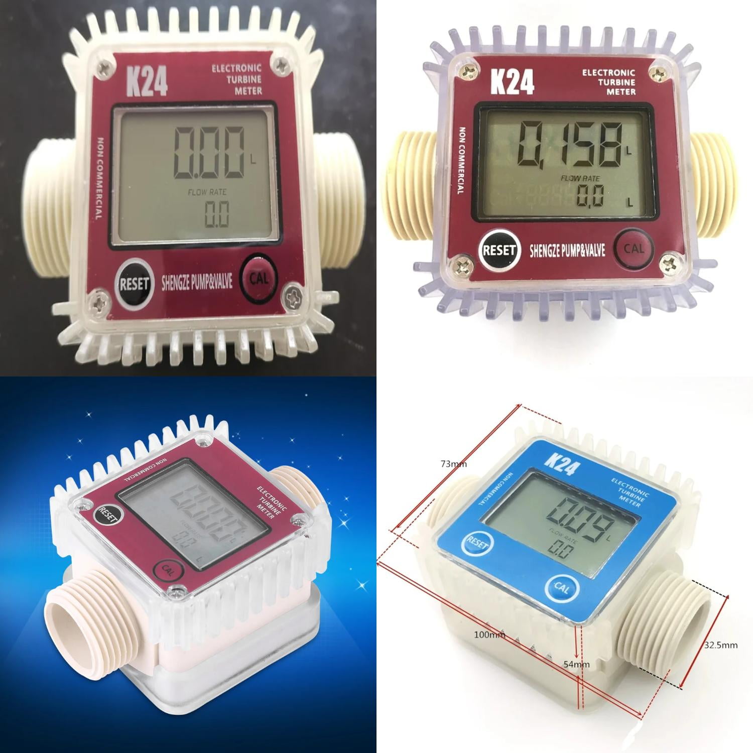 Misuratore Portata Diesel Digitale K24 - Per Carburante, Acqua, Chimici 10-120L/Min