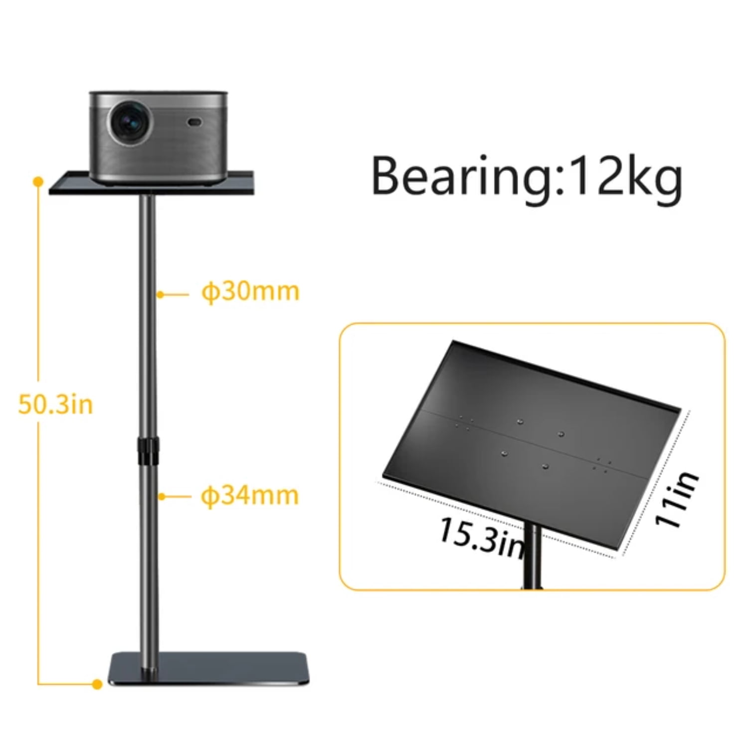DUFDIE Adjustable Projector Support Stand Metal Holder Multi-angle ...
