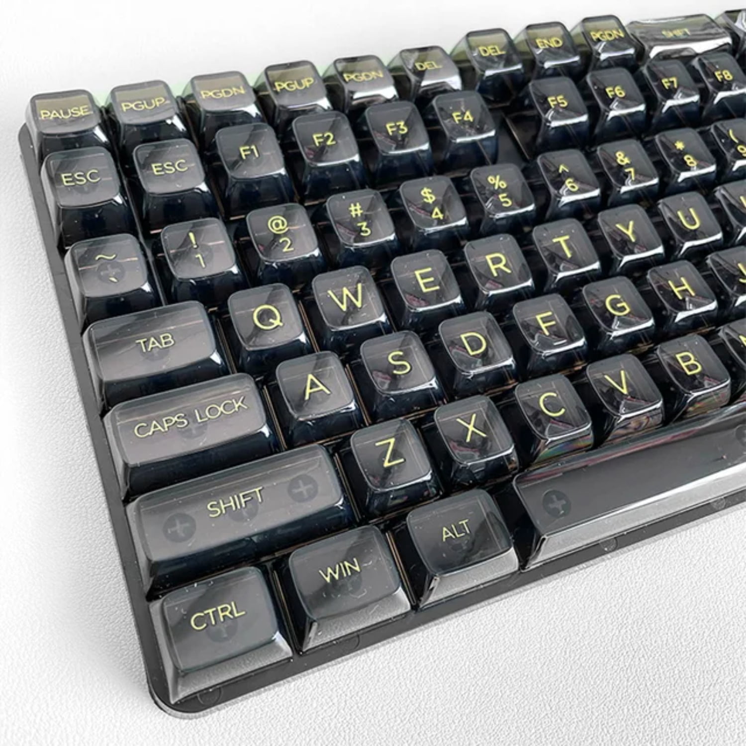 DUFDIE Crystal Transparent ISO Layout Keycaps 132 Keys CBSA Profile ...